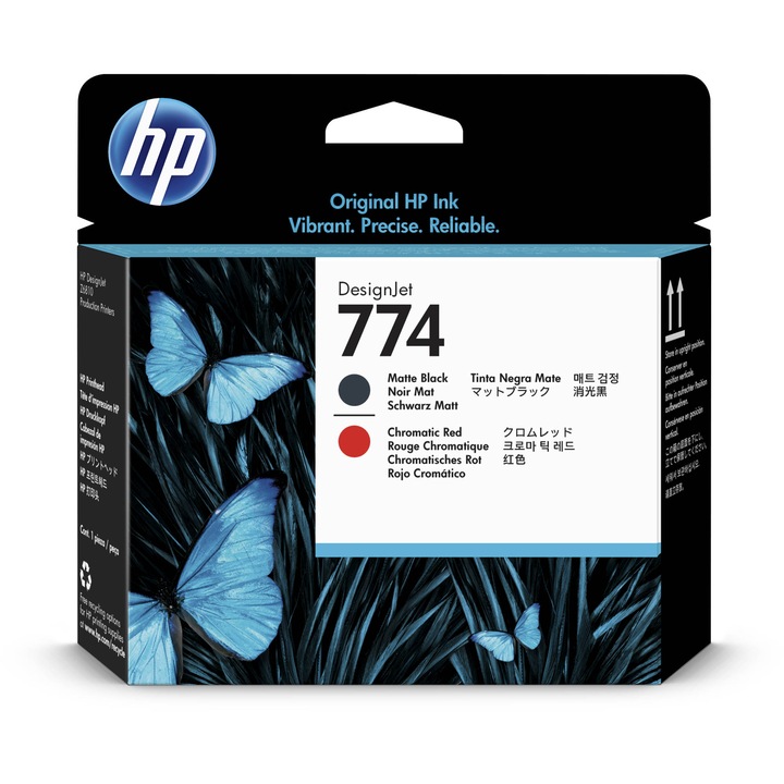 Cap de printare Original HP (747) P2V97A Negru mat si Rosu cromatic