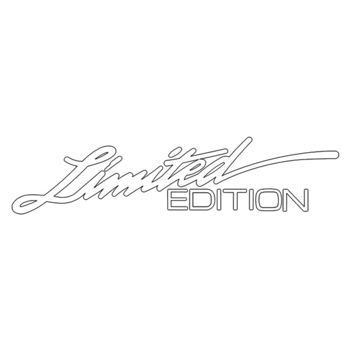 Sticker auto Limited Edition alb 16cm x 3.8cm