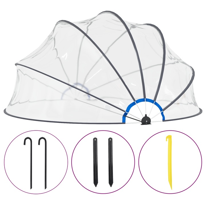 Купол за басейн vidaXL, 440x220 см