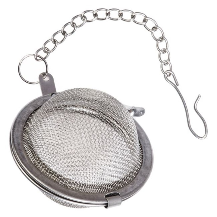 Infuzor ceai direct pe cana, tip sfera cu lant de metal