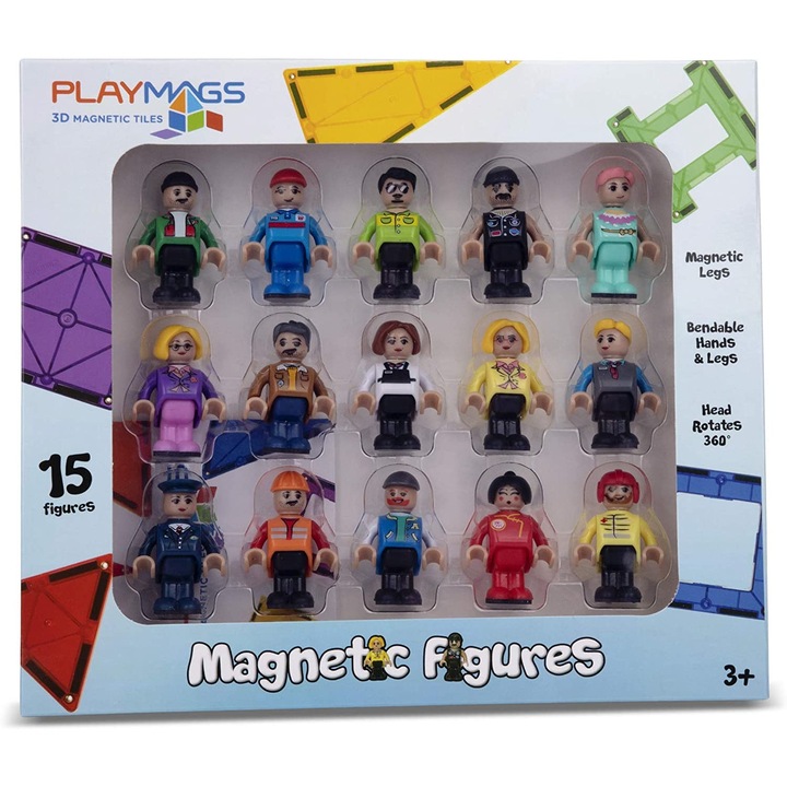 Комплект Playmags от 15 магнитни фигурки