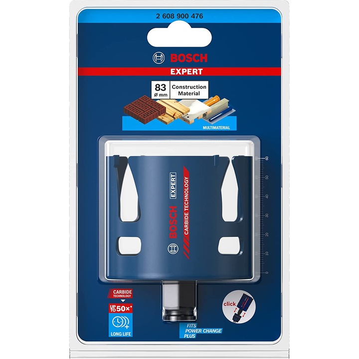 Ядро Bosch EXPERT MultiConstruction, 83x60mm, PowerChange grip