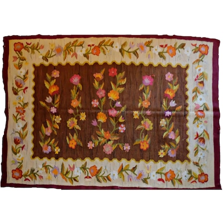 Covor manual romanesc - Scoarta covor moldovenesc lucrat manual din lana in anii 40, 200 x 136 cm
