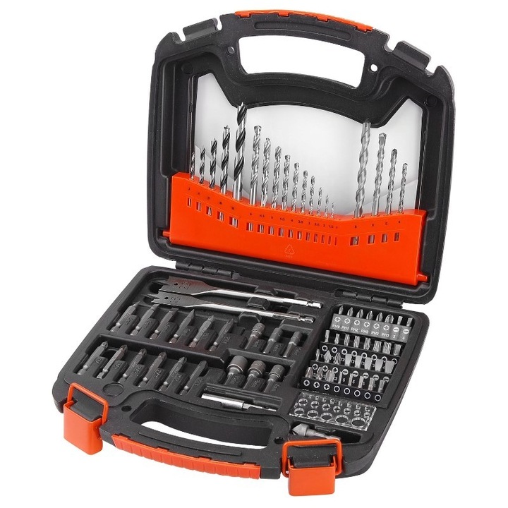 Set 75 piese burghiu si biti, Extol Premium, HSS, CrV