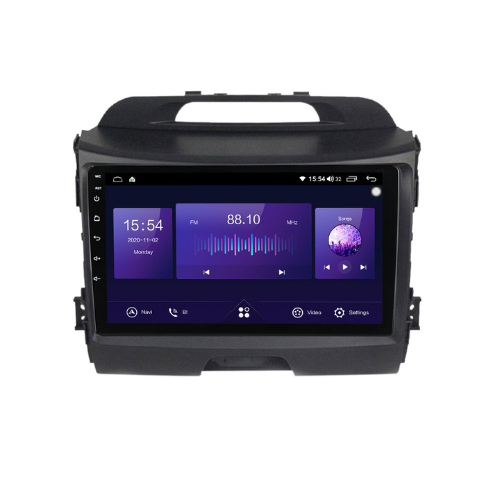 Navigatie Navi-it, 8 GB RAM 128 GB ROM, Pentru Kia Sportage 2010-2015, Display 9 inch, Procesor Octa Core, Wi-Fi, Android 11, Bluetooth, Magazin Play, Aplicatii, Waze, Wi fi, Internet, Camera marsarier