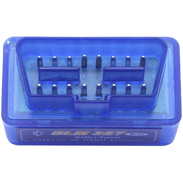 Bluetooth интерфейс, Zola, OBD II mini, син, ELM 327, mini PL