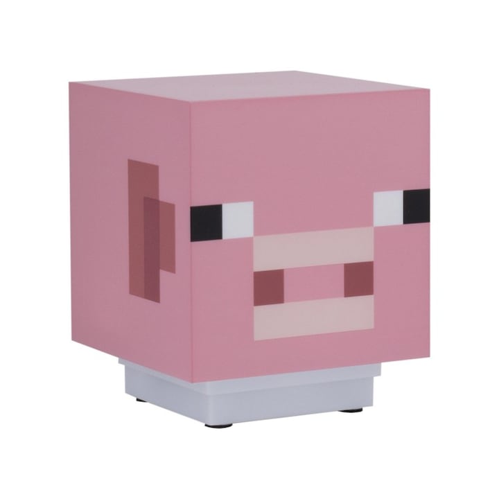 Minecraft éjjeli lámpa Pig 3D, 12 cm, Többszínű
