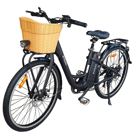 Електрически велосипед Evolio, X-Bike City 2, Smart, асистирана автономия 60 км, 26", 10 Ah 36V, LCD дисплей, черен
