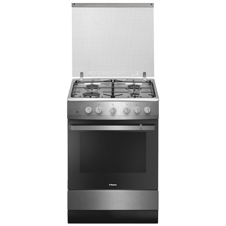 Aragaz Hansa FCGX621009, 4 arzatoare, Gaz, Aprindere electrica plita/cuptor, Grill, Rotisor, 60 cm, Inox