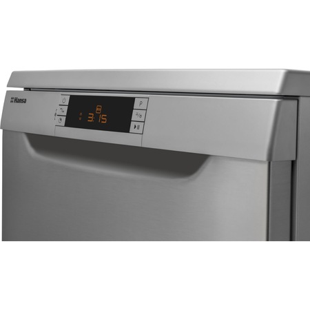 Masina de spalat vase Hansa ZWM 627 IEB, 14 seturi, 7 programe, Clasa A++, Display LED, 60 cm, Inox