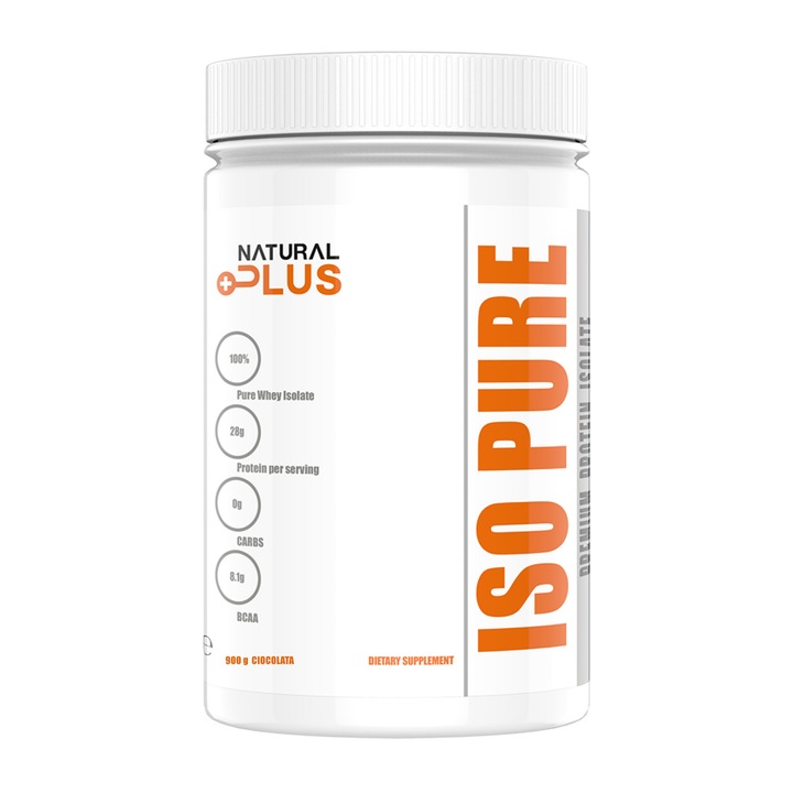 Iso Pure Protein Natural Plus, 900 g, ciocolata