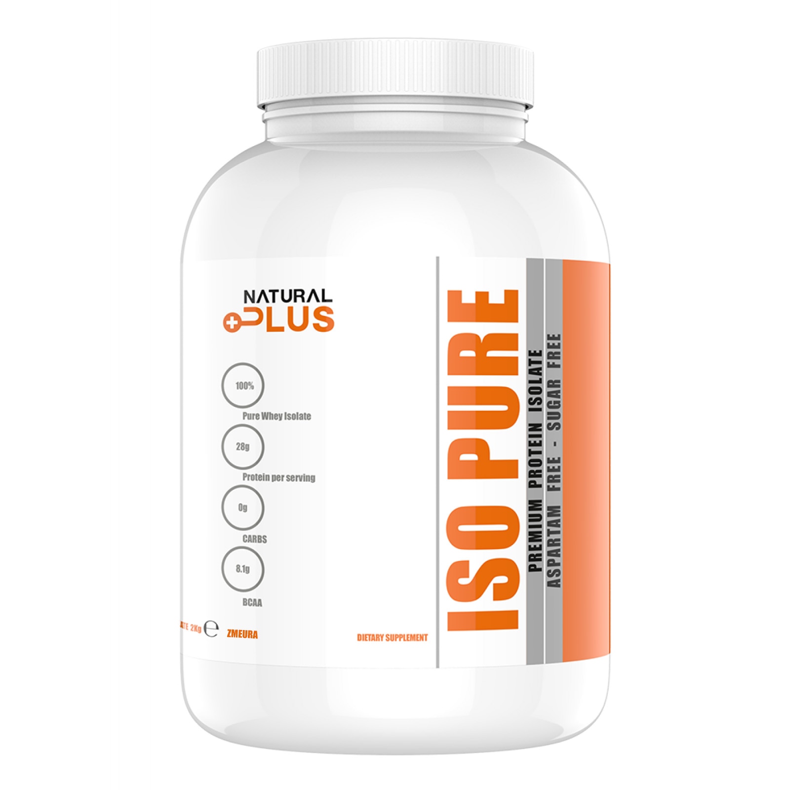 Iso Pure Protein Natural Plus, 2000 g, zmeura