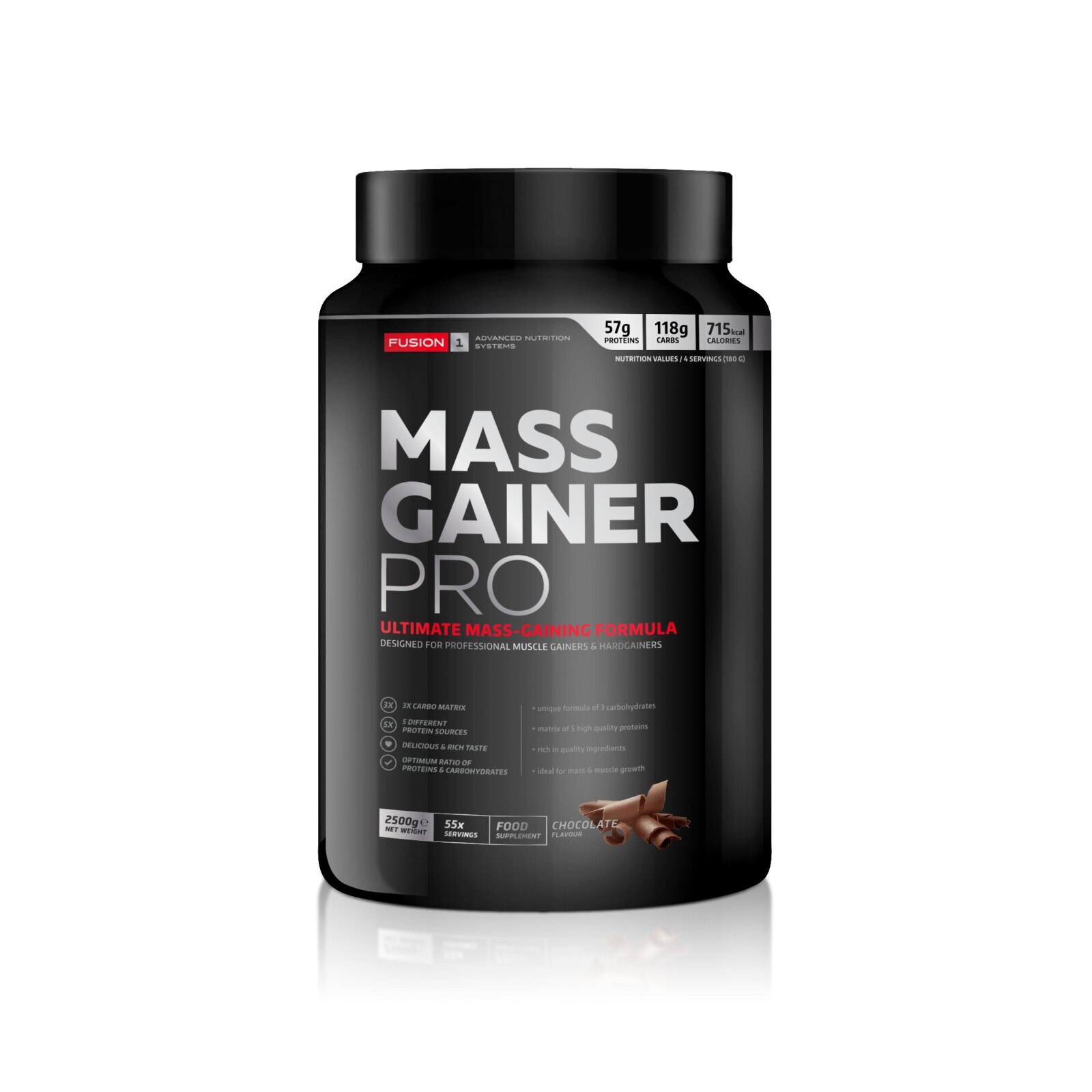 Mass Gainer Pro Fusion 1, 2500 g, ciocolata