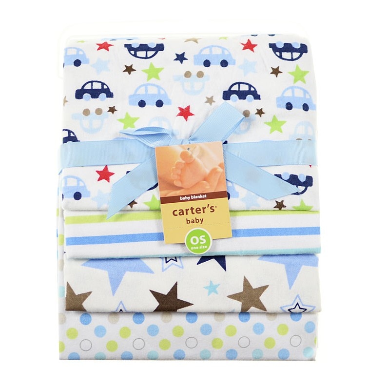 Set 4 scutece Carters din finet model cu masinute FIN15 Varsta Universala