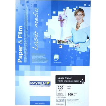 Hartie foto A4 LaserMedia mata 200g 100coli/top fata-verso Rayfilm Hartie foto A4 LaserMedia mata 200g 100coli/top fata-verso Rayfilm