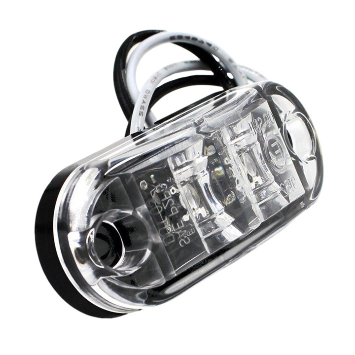 Lampa laterala auto, LED, piranha, 12V, 80 lumeni, alba