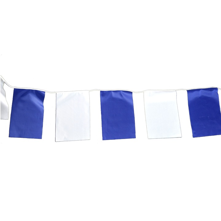Ghirlanda stegulet Alb / Albastru 10 metri