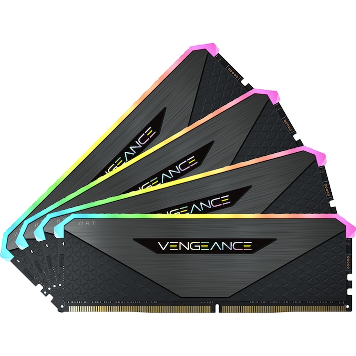 Corsair VENGEANCE® RGB RT memória, 32 GB DDR4, 3600 MHz CL18, négycsatornás készlet