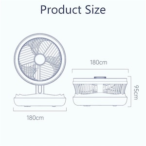 Mini ventilator, SeLgurFos, Plastic, Lumina de noapte, Incarcare USB, Portabil, Alb