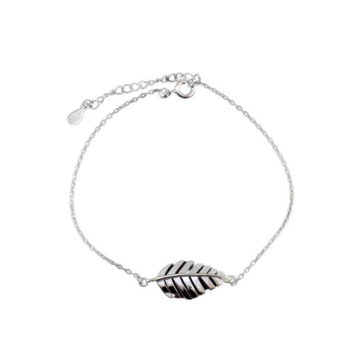 Bratara dama, din argint 925, ”Frunza”, 16-19,5 cm