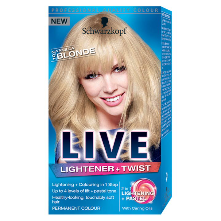 Vopsea de par permanenta Live Lightener + Twist 102 Vanilla Blonde, 142.5 ml
