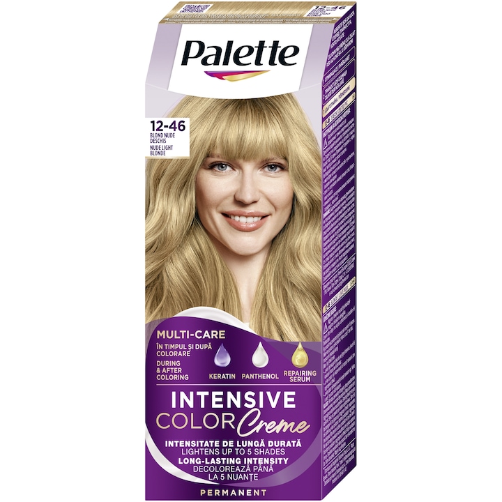 Боя за коса Palette Intensive Color Crème BW12 Nude Light Blonde, 110 мл
