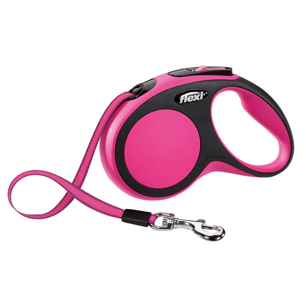 Lesa Flexi New Comfort, Cu Banda, S 5m, pana la 15 kg Roz 21346