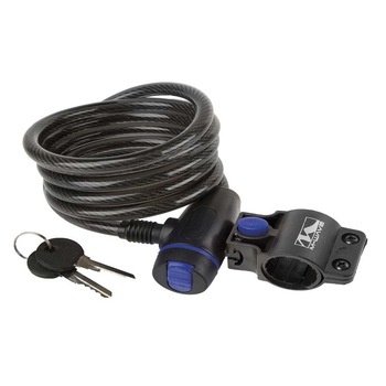 Antifurt cu cheie si protectie cap M-Wave , 10x1800 mm ,Dark transparent Antifurt cu cheie si protectie cap M-Wave , 10x1800 mm ,Dark transparent