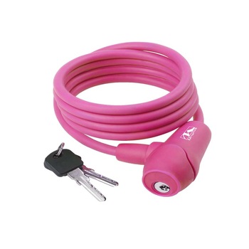 Antifurt cu cheie M-Wave , 8 x 1500 , Silicon , Roz Antifurt cu cheie M-Wave , 8 x 1500 , Silicon , Roz