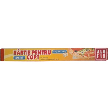 Hartie pentru copt ALUFIX, 20 coli a 42 cm x 38 cm Hartie pentru copt ALUFIX, 20 coli a 42 cm x 38 cm