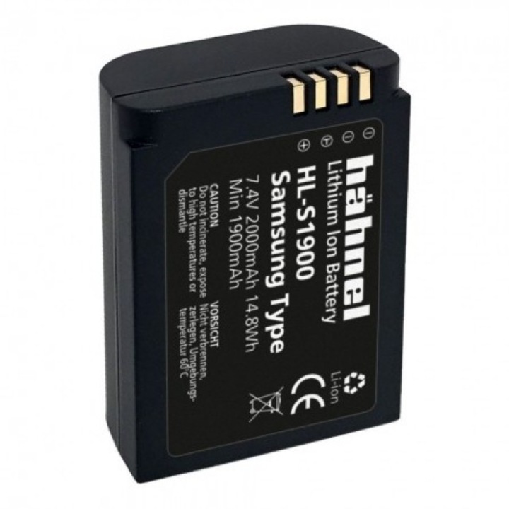 Acumulator Li-Ion Hahnel HL-S1900 tip Samsung BP1900 (7.4V 2000mAh 14.8Wh)