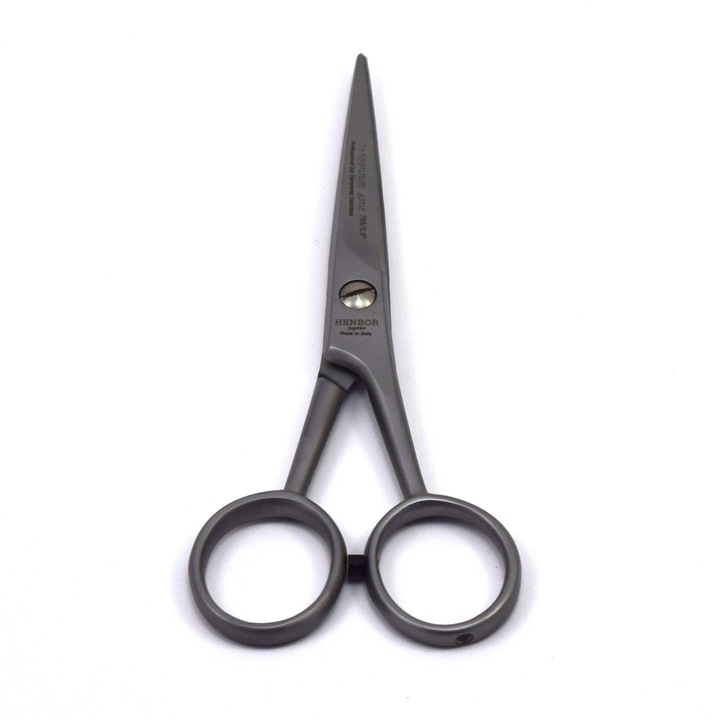 Foarfeca de tuns Henbor, 794/5, otel inoxidabil, pentru mustata