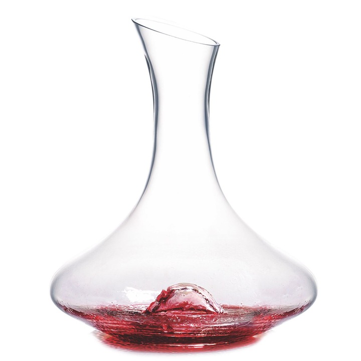 Decantor de vin, Design modern, 22 X 24 cm, 1.7 l, Sticla, Transparent