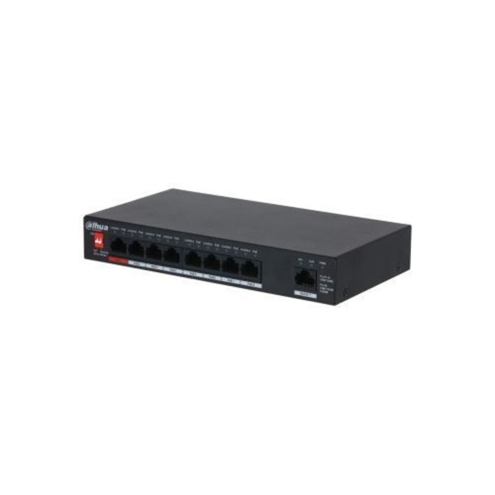 Kapcsoló 8 port + 1 Gigabit PoE-Dahua PFS3009-8ET1GT-96-V2