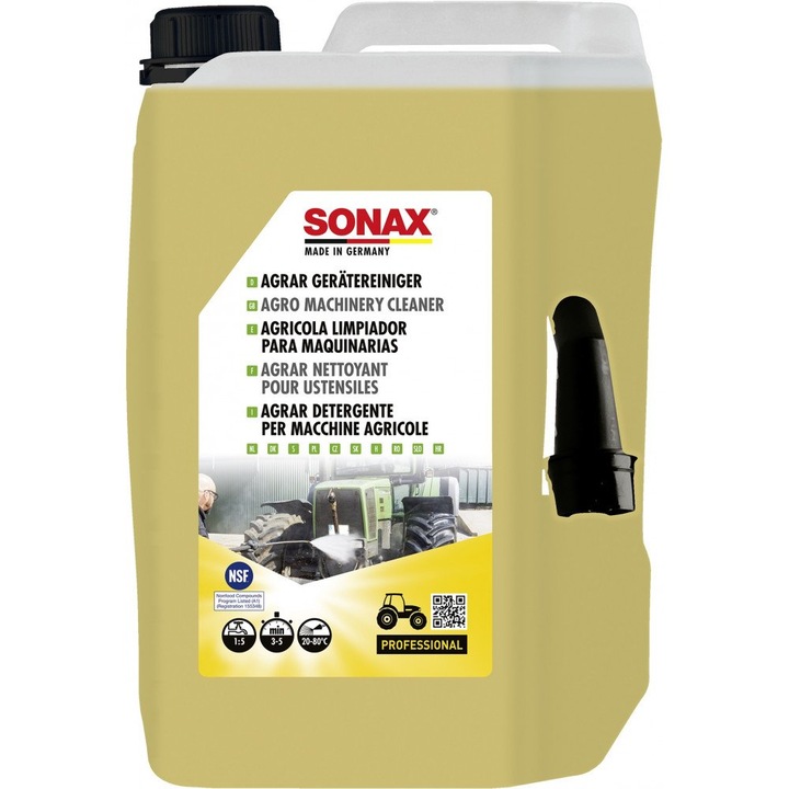 Mezőgazdasági gépek tisztító oldata Sonax Agro Machinery Cleaner, 5L