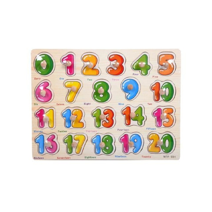 Magic Toys 7620792 Fa számos puzzle 0-20-ig