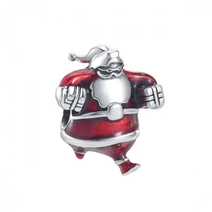 Charm Talisman gyöngy ezüst, I love Santa Clause Mikulás