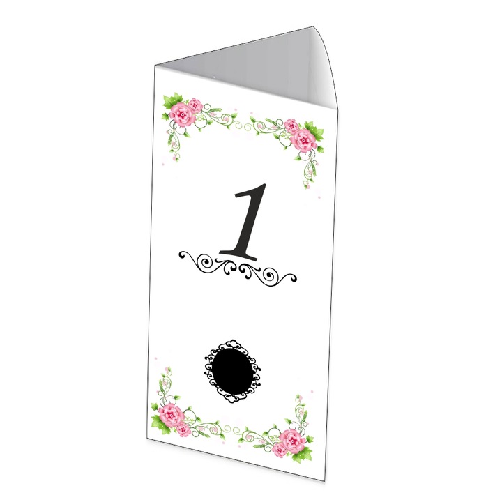 Numar de masa, Nunta, Model NRN13, Carton, Alb