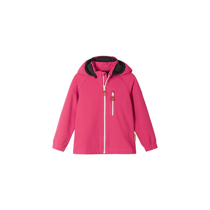 Jacheta softshell, Reima, Vantti, impermeabila 10.000 mm, rezistenta la vant, Roz, 12 luni, 80 cm