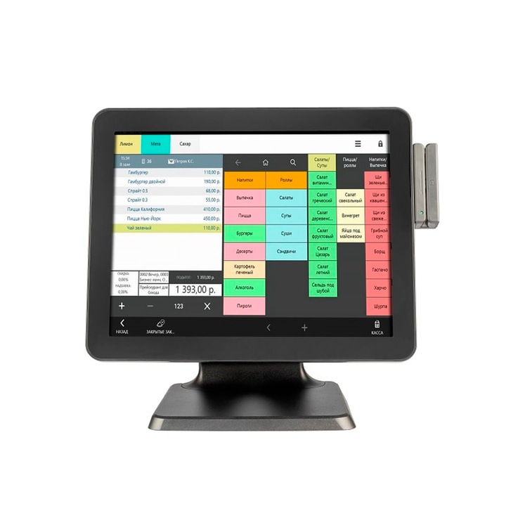 POS система 17″ Multi-touch, AIO-1587, i5 -3320m, 8GB, 128GB SSD, металик, черен