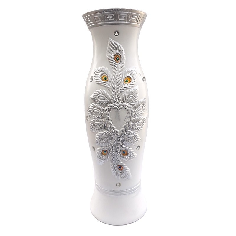 new Zealand patient suffer Vaza din ceramica cu model tip pana de paun si pietre, 50cm, M2 - eMAG.ro