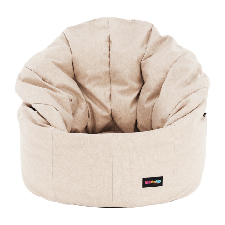 Kenod bézs textil puffos fotel 80x80x95 cm