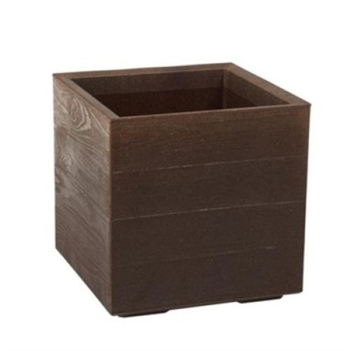 Ghiveci flori, Lamela, 80x40cm, Maro espresso