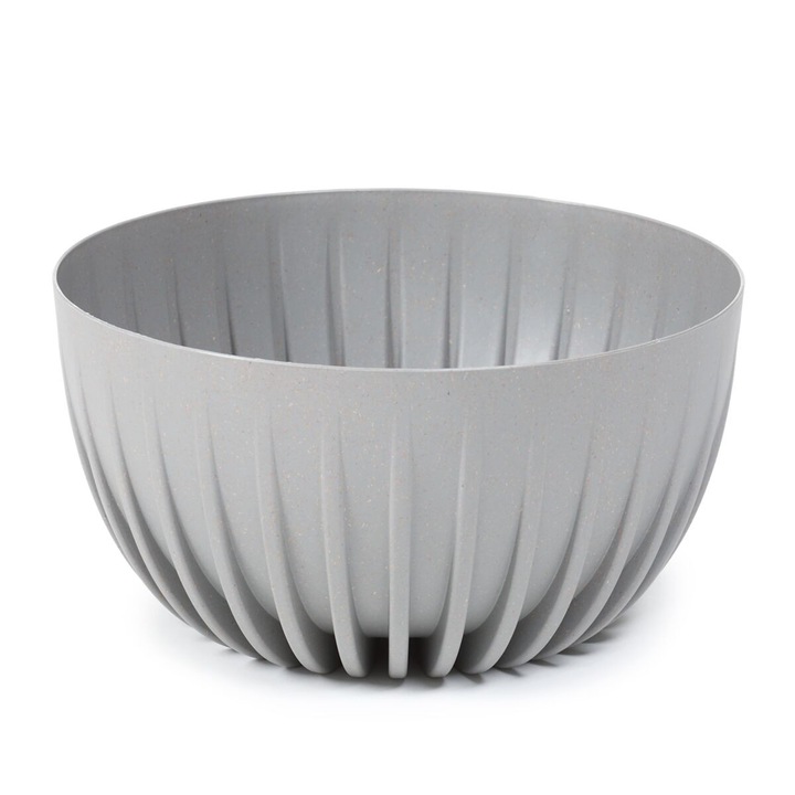 Bol pentru flori, Mira, Lamela, 30 cm, Gri/Negru