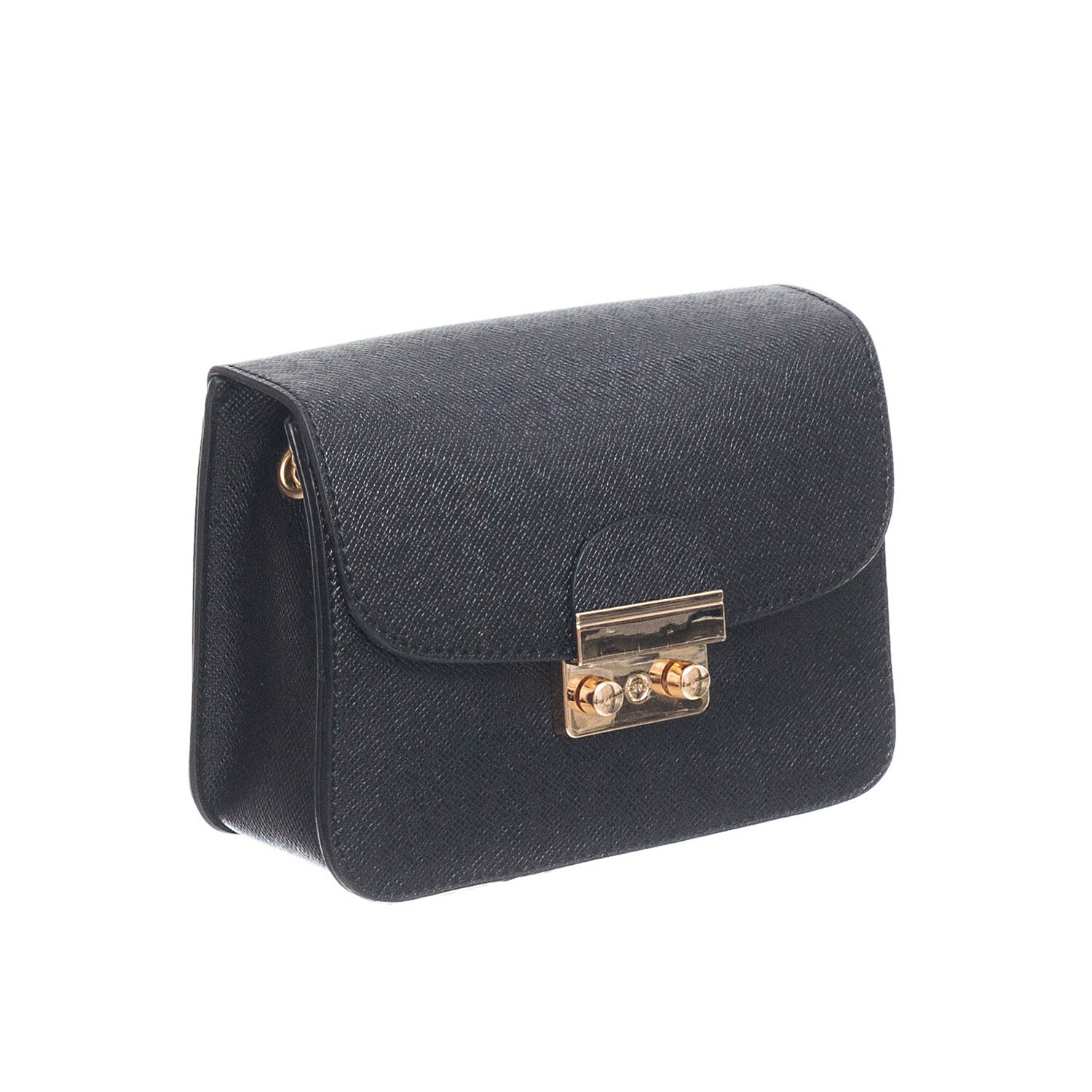 Geanta de dama Venti, Black Candy din piele ecologica