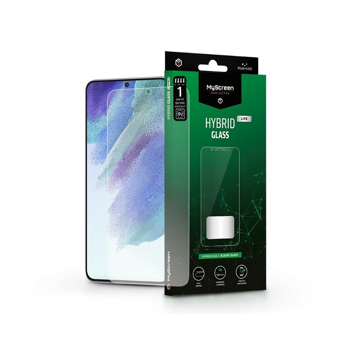 Samsung G990B Galaxy S21 FE 5G гъвкав стъклен протектор за екран - MyScreen Protector Hybrid Glass Lite - прозрачен
