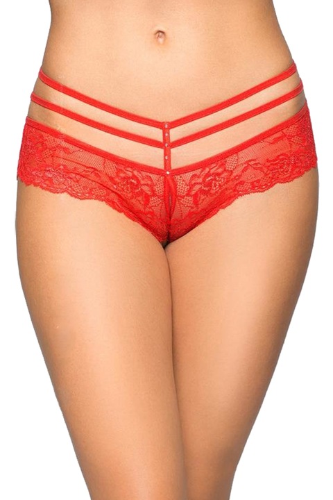 Дамски дантелени бикини Softline 2476, Червен