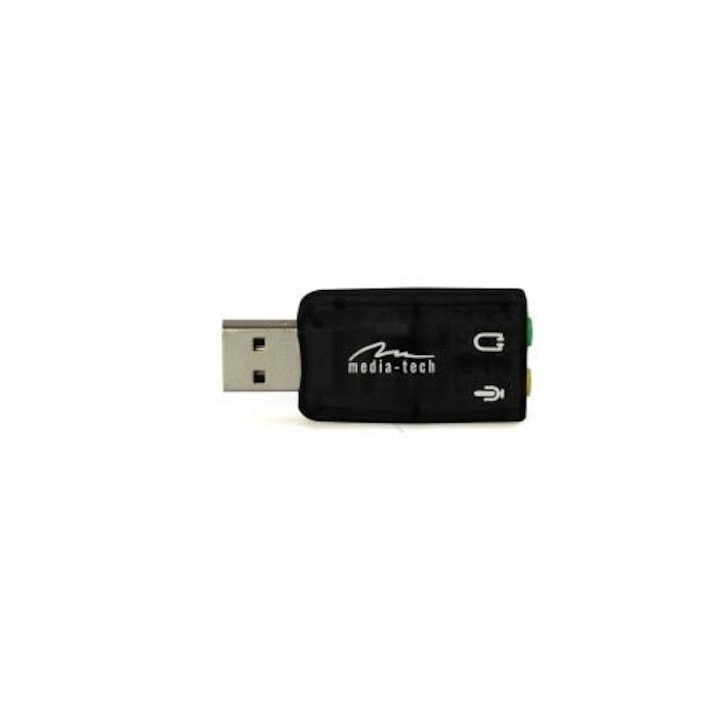 Placa de sunet, Media-Tech, MT5101 Virtu USB 5.1, Negru