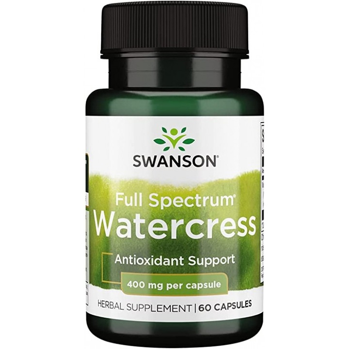 Swanson Full Spectrum Watercress, nasturel, 400mg, 60 Capsule