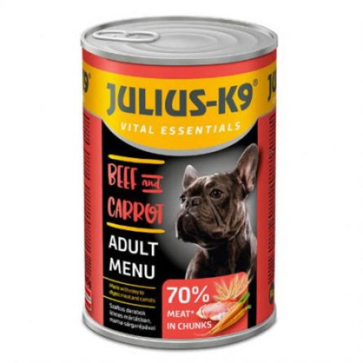 Супер премиум мокра храна - Julius K9 Dog - Телешко - 1240гр